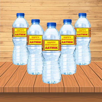Construction Theme Water Bottle Sticker