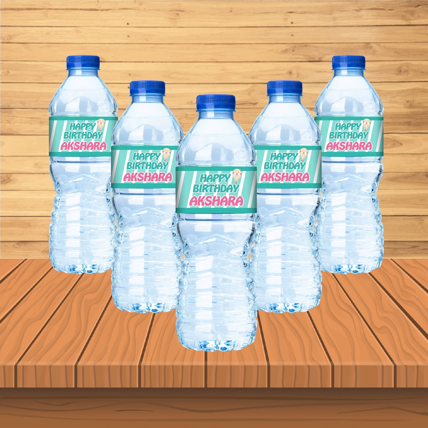PSI Hot Air Girl Theme Water Bottle Sticker
