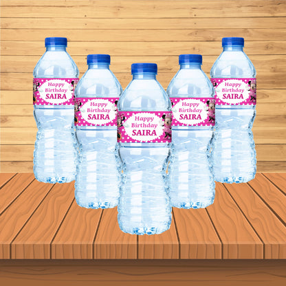 Minnie Mouse Theme Water Bottle Sticker