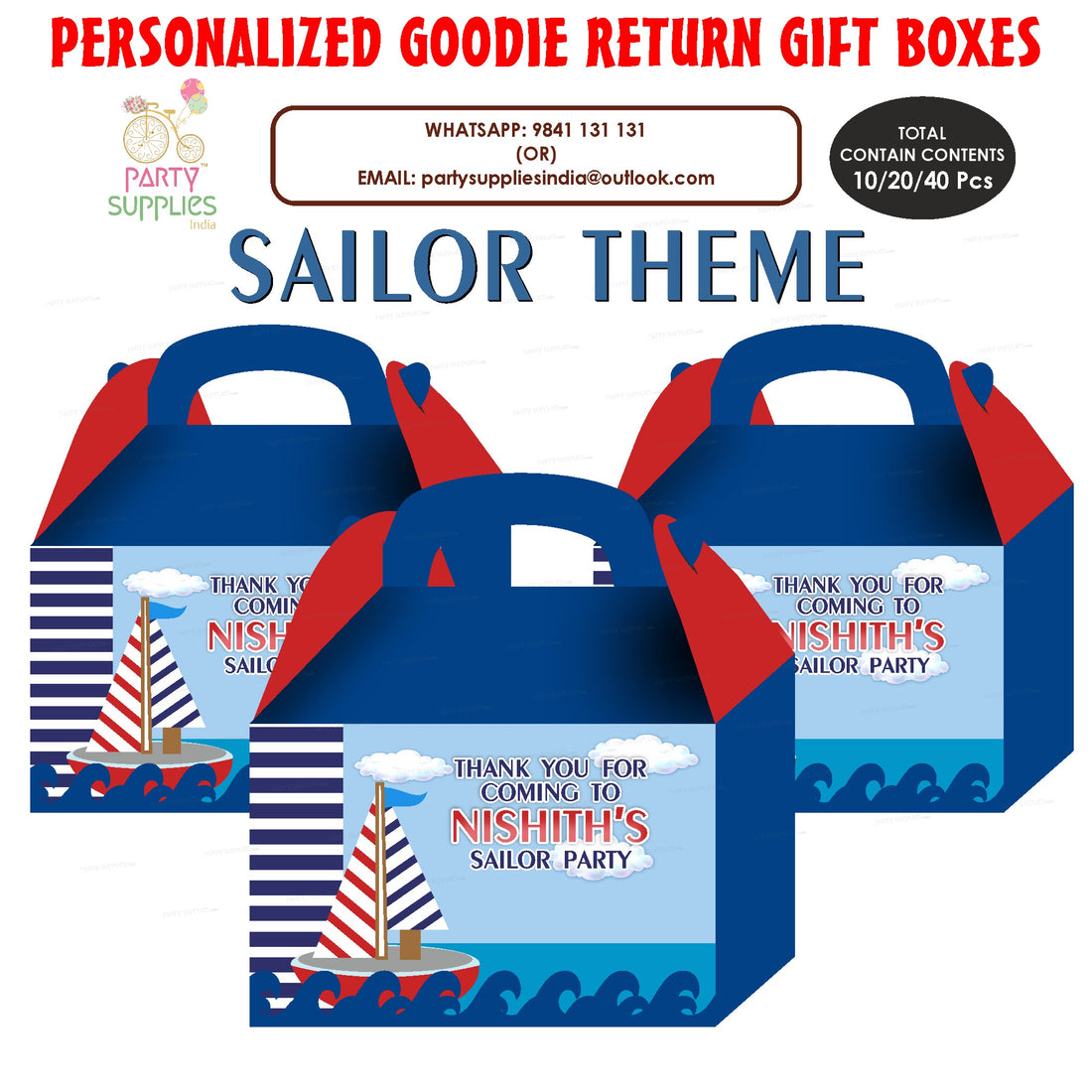 Sailor Theme Goodie Return Gift Boxes