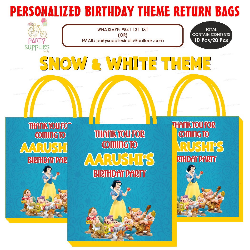 PSI Snow White Theme Return Gift Bag | Party Decorations Online – Party ...