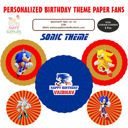 Sonic the Hedgedog  Theme Paper Fan