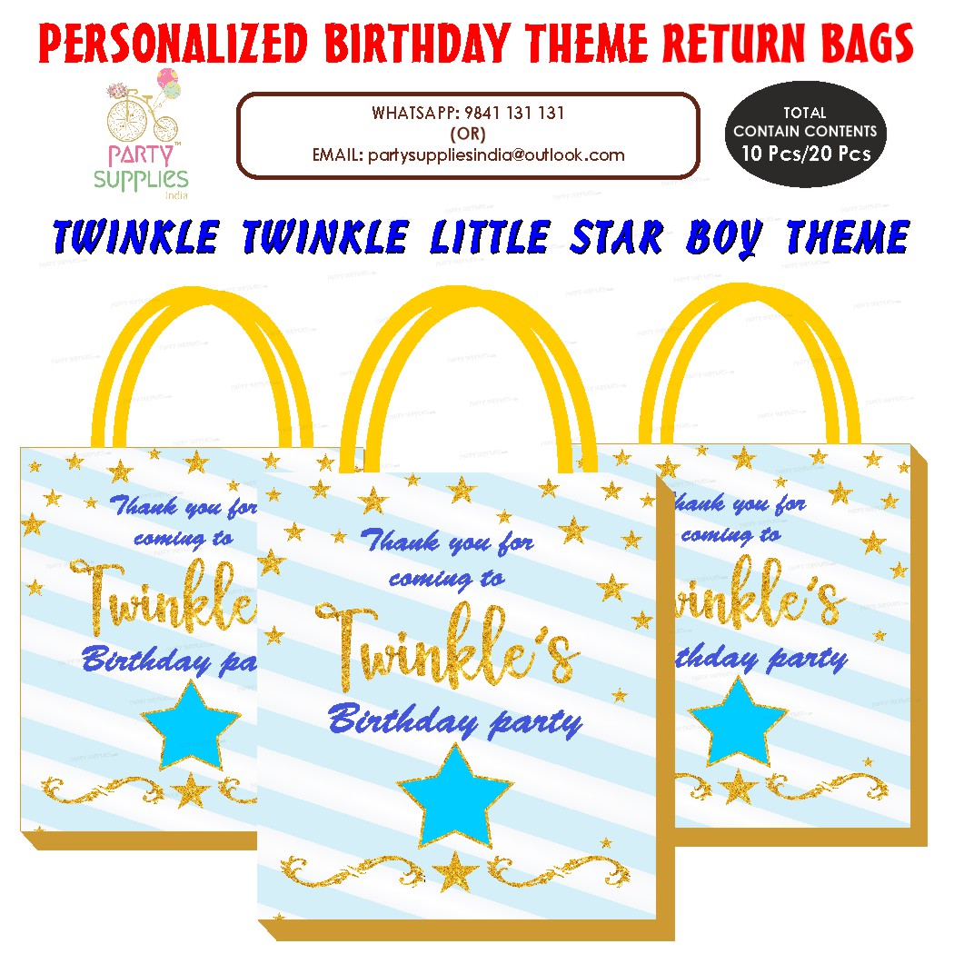 Twinkle Twinkle Little Star Boy Theme Return Gift Bag