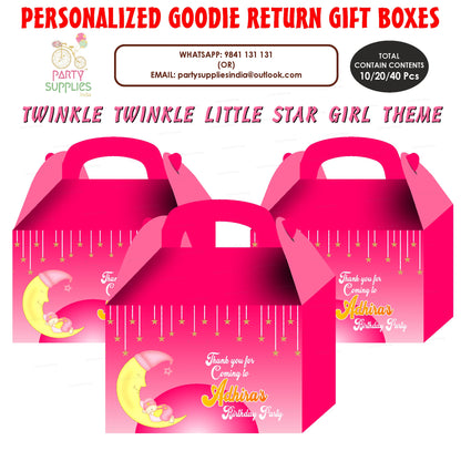 Twinkle Twinkle Little Star Girl Theme Goodie Return Gift Boxes
